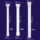 Colonnes plates de perron de conception, colonnes extérieures décoratives avec la configuration creuse