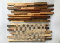 Les panneaux de mur de mosaïque en bois solide, pièce ont repris le panneau de mur en bois de bateau
